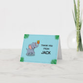 Schattige Olifant met Cadeau Bedankkaart (Voorkant)