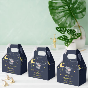 Schattige Olifant Met Kleine Vlinder Baby Shower Bedankdoosjes