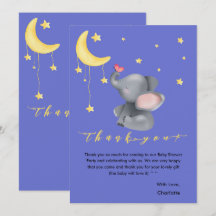 Schattige Olifant Met Kleine Vlinder Baby Shower