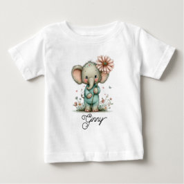 Schattige Olifant met Wilde Bloem