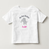 Schattige Olifant | New Brother is een meisje Kinder Shirts (Voorkant)