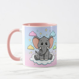 Schattige Olifant op Wolk - Ik ben Ele-Fun-t Pun Mok