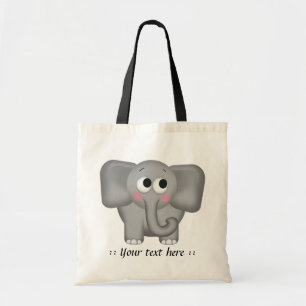 Schattige olifant - Persoonlijke Canvas tas