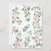 Schattige Olifant Roze Bloemen Groen 1e Verjaardag Kaart (Achterkant)