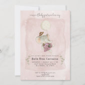 Schattige olifant | Rustiek Floral Boho Baby showe Kaart (Voorkant)