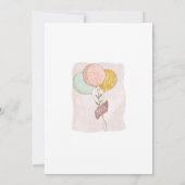 Schattige olifant | Rustiek Floral Boho Baby showe Kaart (Achterkant)