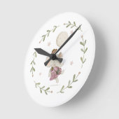 Schattige olifant rustieke lief boho Baby shower Ronde Klok (Hoek)