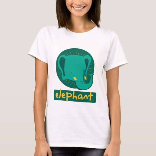 schattige olifant t-shirt (Voorkant)