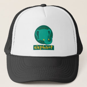 schattige olifant trucker pet