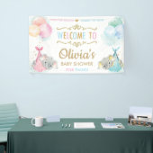 Schattige Olifant Twins Jongen Meisje Baby shower  Spandoek (Beurs)