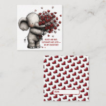 Schattige Olifant Valentijnkaart