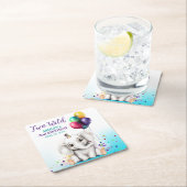 Schattige Olifant Verjaardagsfeest Kartonnen Onderzetters (Insitu)