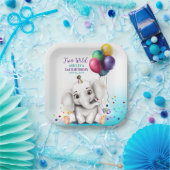 Schattige Olifant Verjaardagsfeest Papieren Bordje (Feest)