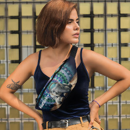 Schattige olifant voor een Mandala achtergrond Heuptasje