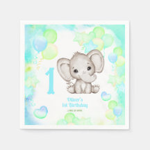 Schattige Olifant Zomer Kleurrijke Jongen 1eVerjaa