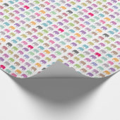 schattige olifanten cadeaupapier (Hoek)