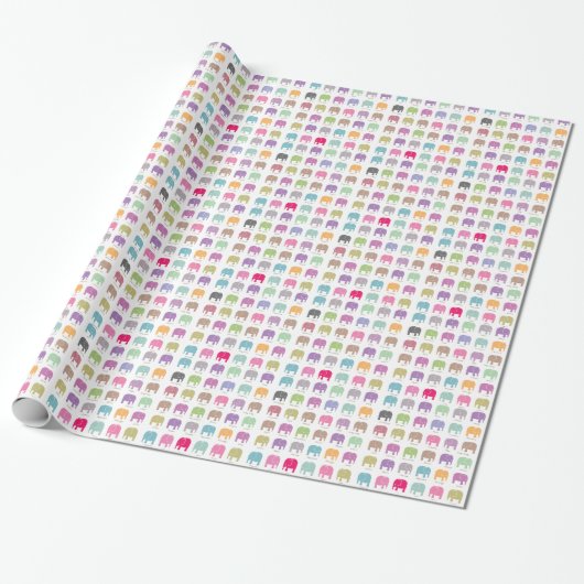 schattige olifanten cadeaupapier (Uitgerold)