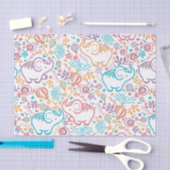 Schattige olifanten en bloemen tissuepapier (Craft)