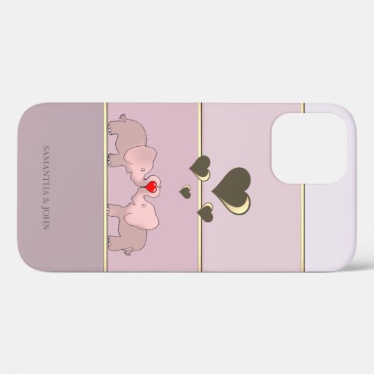 Schattige olifanten in liefde Case-Mate iPhone case (Achterkant (horizontaal))