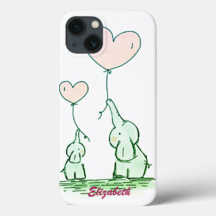 Schattige Olifanten Met Ballonnen -Persoonlijk Case-Mate iPhone Case