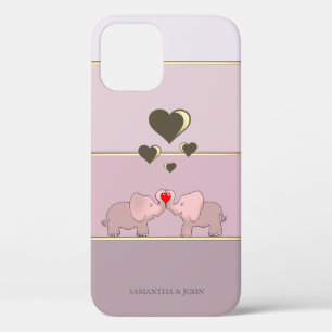 Schattige Olifanten Verliefd Case-Mate iPhone Case