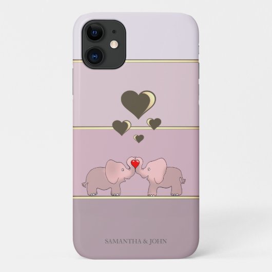 Schattige Olifanten Verliefd Case-Mate iPhone Case (Achterkant)