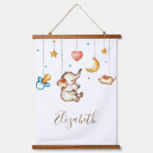 Schattige olifantenbaby   hangend wandkleed (Voorkant)