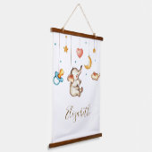 Schattige olifantenbaby   hangend wandkleed (Gebogen)