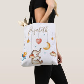 Schattige olifantenbaby tote bag (Dichtbij)