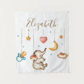 Schattige olifantenbaby wandkleed (Voorkant)