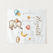 Schattige olifantenbaby wandkleed (Voorkant (horizontaal))