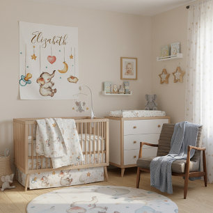 Schattige olifantenbaby wandkleed
