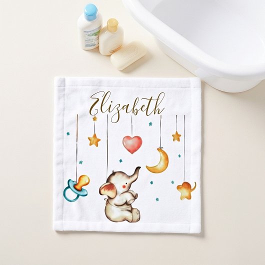 Schattige olifantenbaby washandje