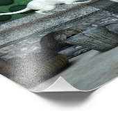 Schattige olifantenkatten foto afdruk (Hoek)