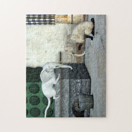 Schattige olifantenkatten legpuzzel (Verticaal)