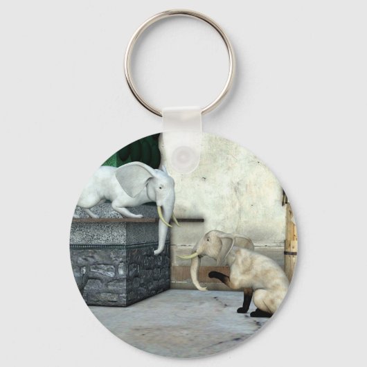 Schattige olifantenkatten sleutelhanger (Voorkant)