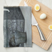 Schattige olifantenkatten theedoek (Quarter Fold)