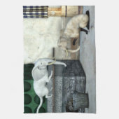 Schattige olifantenkatten theedoek (Verticaal)