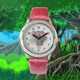 schattige olifantenliefhebber horloge