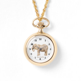 schattige olifantenliefhebbers voegen naam toe horloge