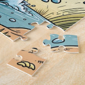 Schattige olifantennaam Jigzaag Puzzle Legpuzzel (Zijkant)