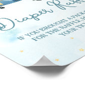 Schattige Olifantvliegtuig Avontuur Blauwe Luier R Poster (Hoek)