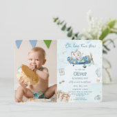 Schattige Olifantvliegtuig Avontuur Tijd vliegt Ve Kaart (Staand voorkant)