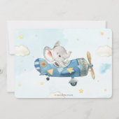 Schattige Olifantvliegtuig Avontuur Tijd vliegt Ve Kaart (Achterkant)