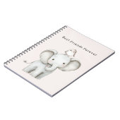 Schattige Olifantvogel Notitieboek (Linkerzijde)