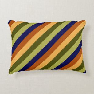 Schattige Olijfsalie Navy Stripes Accent Kussen