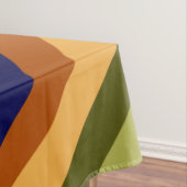 Schattige Olijfsalie Navy Stripes Groot tafelkleed (Voorbeeld)