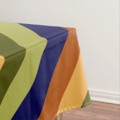 Schattige Olijfsalie Navy Stripes Klein Tafelkleed (Voorbeeld)