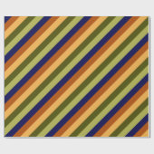 Schattige Olijfsalie Navy Stripes Verpakpapier Cadeaupapier (Vlak)