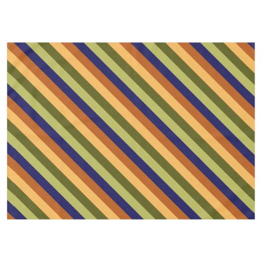 Schattige Olijfstadium Navy Stripes Medium Tafelkl Tafelkleed (Voorkant (Horizontaal))